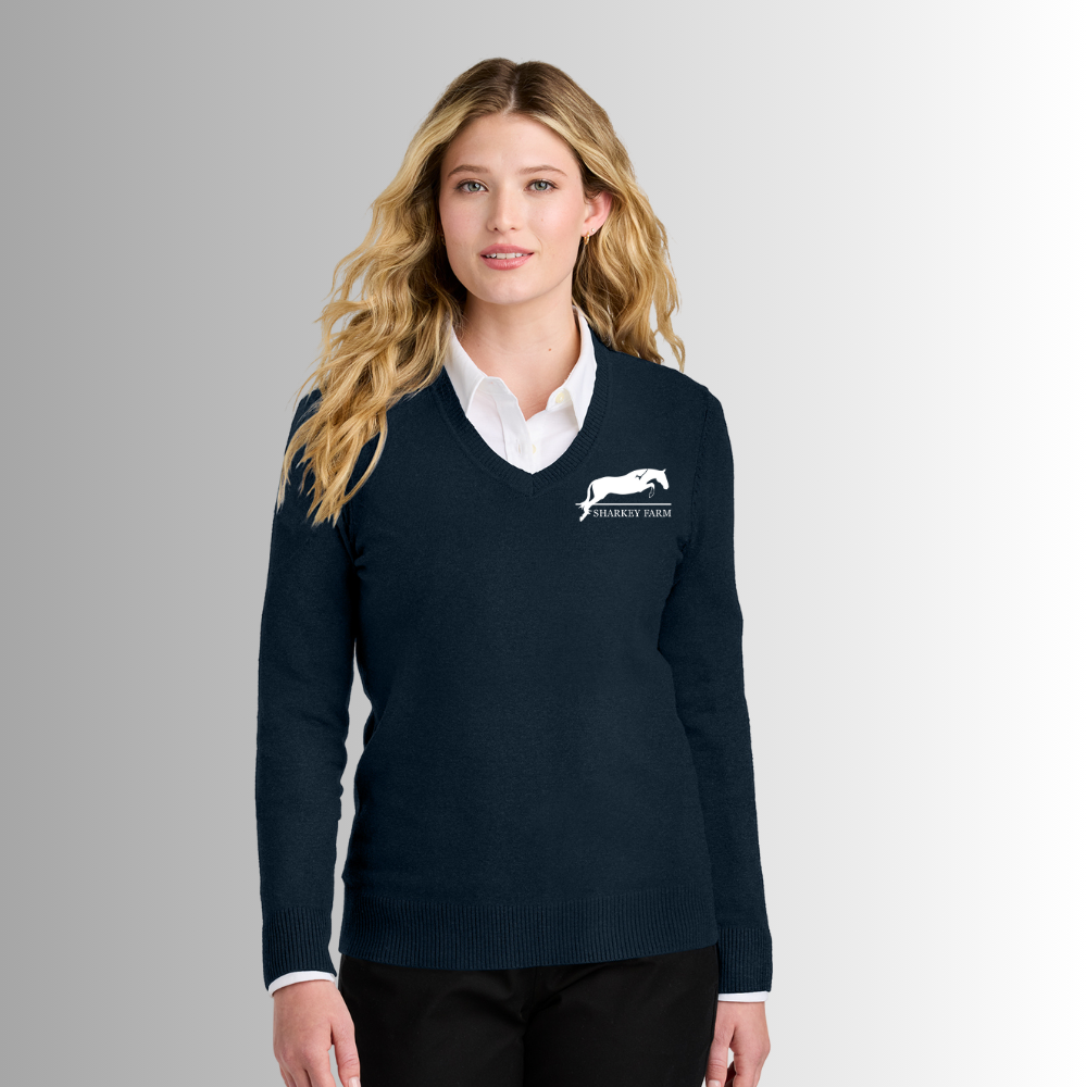 Sharkey Farms Easy Care V-Neck Sweater