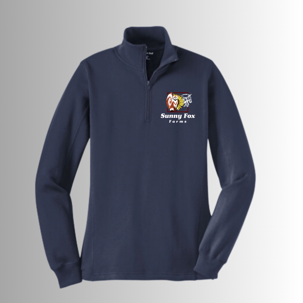Sunny Fox Women's 1/4 Zip Pullover Sweatshirt