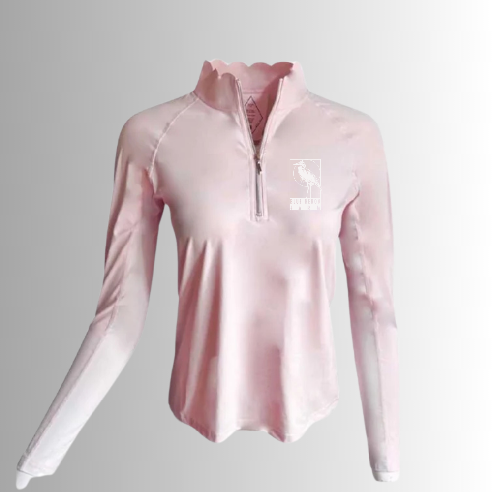 Blue Heron Scallop Collar Wicking Sunshirt by 70degrees.life