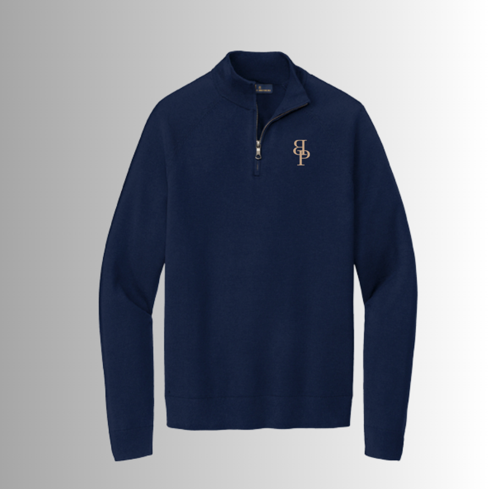 Brookside Pine Brooks Brothers® Cotton Stretch 1/4-Zip Sweater