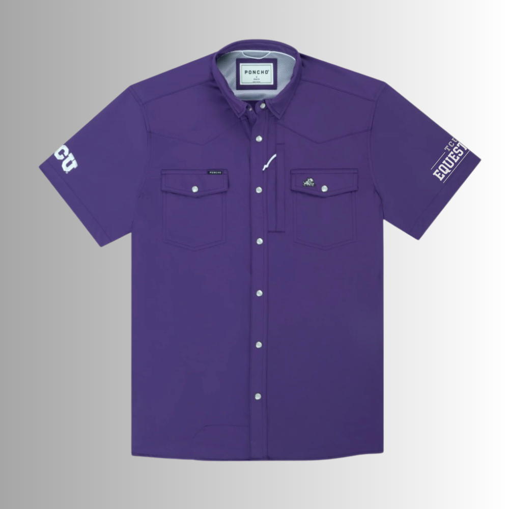 TCU Fans Men's TCU Poncho Original Western Shirt