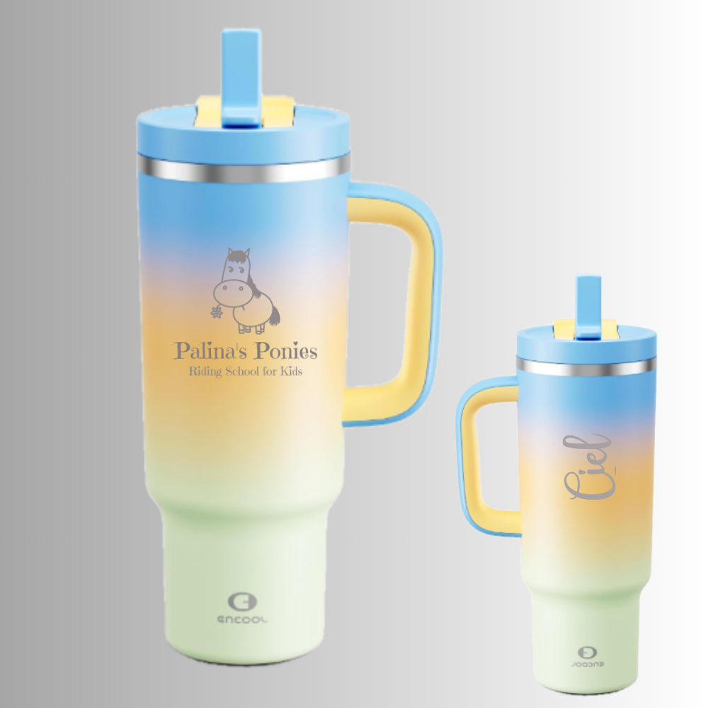 Palina's Insulated Tumbler with Handle and Straw