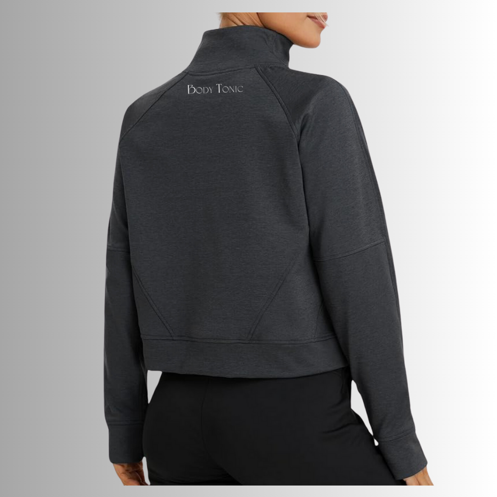 Body Tonic 1/4 Zip Thumbhole Pullover