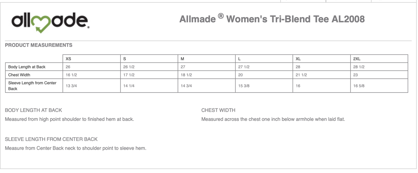 Mondorf Women's Long Sleeve Tri-Blend Tee