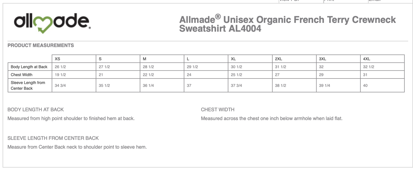 Mondorf Unisex Organic French Terry Sweatshirt