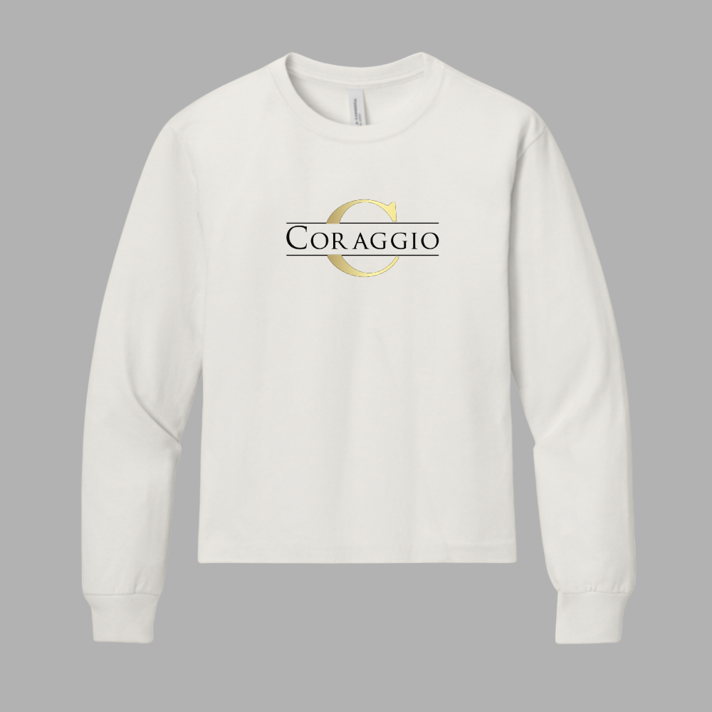 Coraggio BELLA+CANVAS® Youth Garment-Dyed Long Sleeve Tee