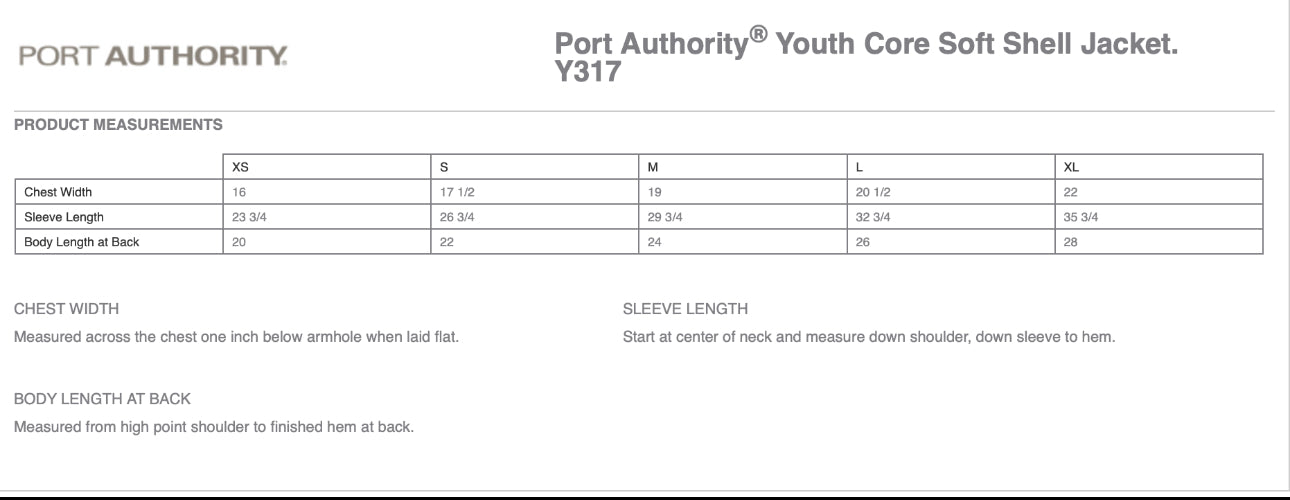 Holly Hill Youth Port Authority Softshell Jacket