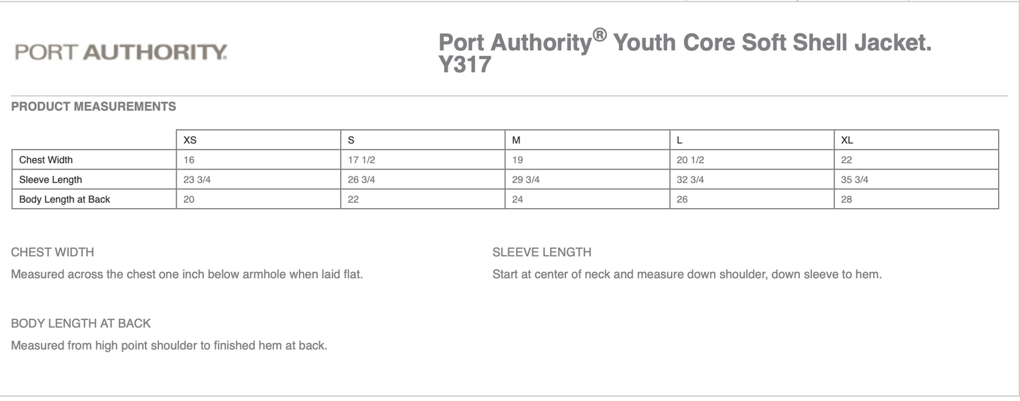 SPF Youth Softshell Jacket