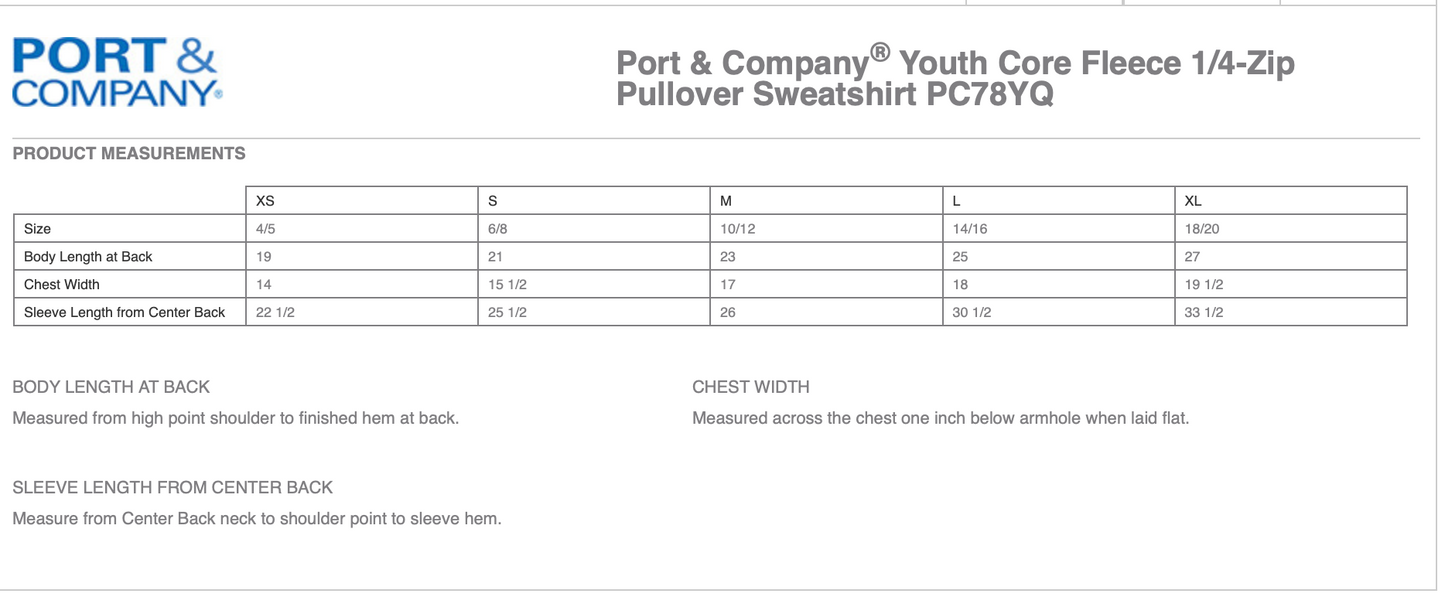 LSRC Youth 1/4 Zip Pullover