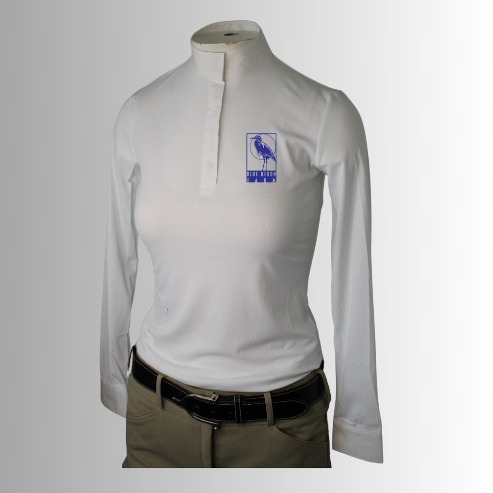 Blue Heron Blank Slate Show Shirt from The Tack Hack