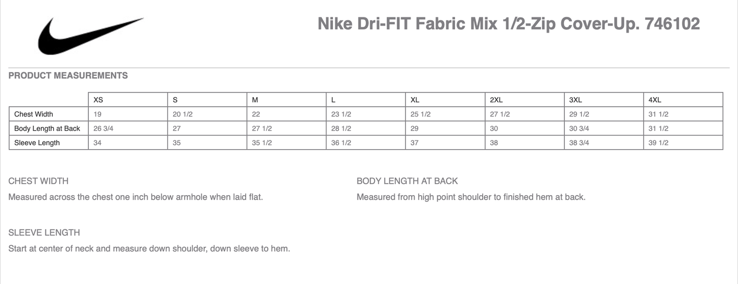 BRF Men's Nike Nike Dri-FIT Fabric Mix 1/2-Zip Cover-Up - Equiclient Apparel