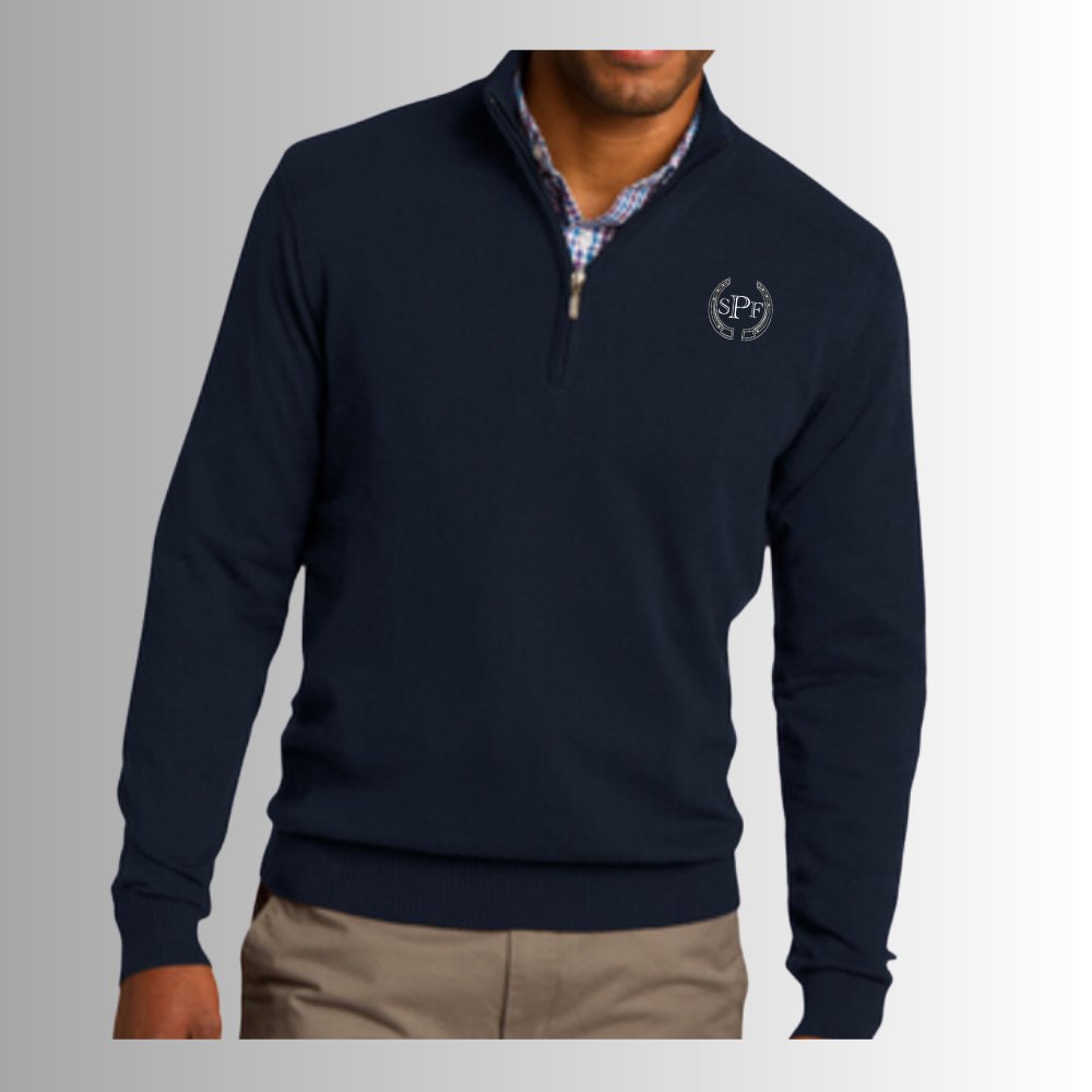 SPF Men's Quarter Zip Sweater - Equiclient Apparel