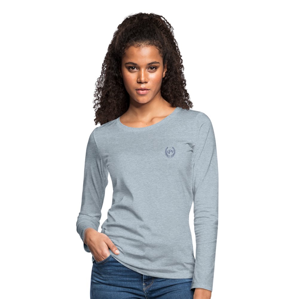 SPF Women's Premium Long Sleeve T-Shirt (light blue heather) - Equiclient Apparel