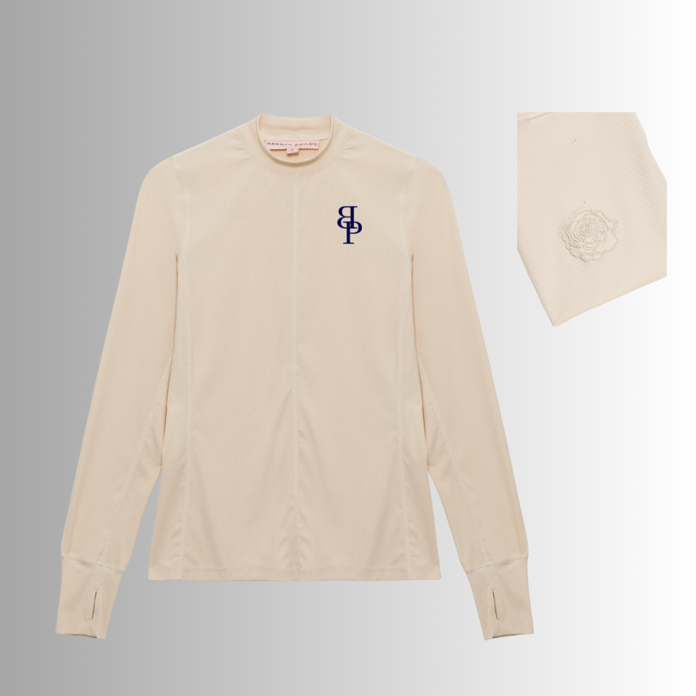 Brookside Pine HCL Cameron Rib Mock Neck Performance Top