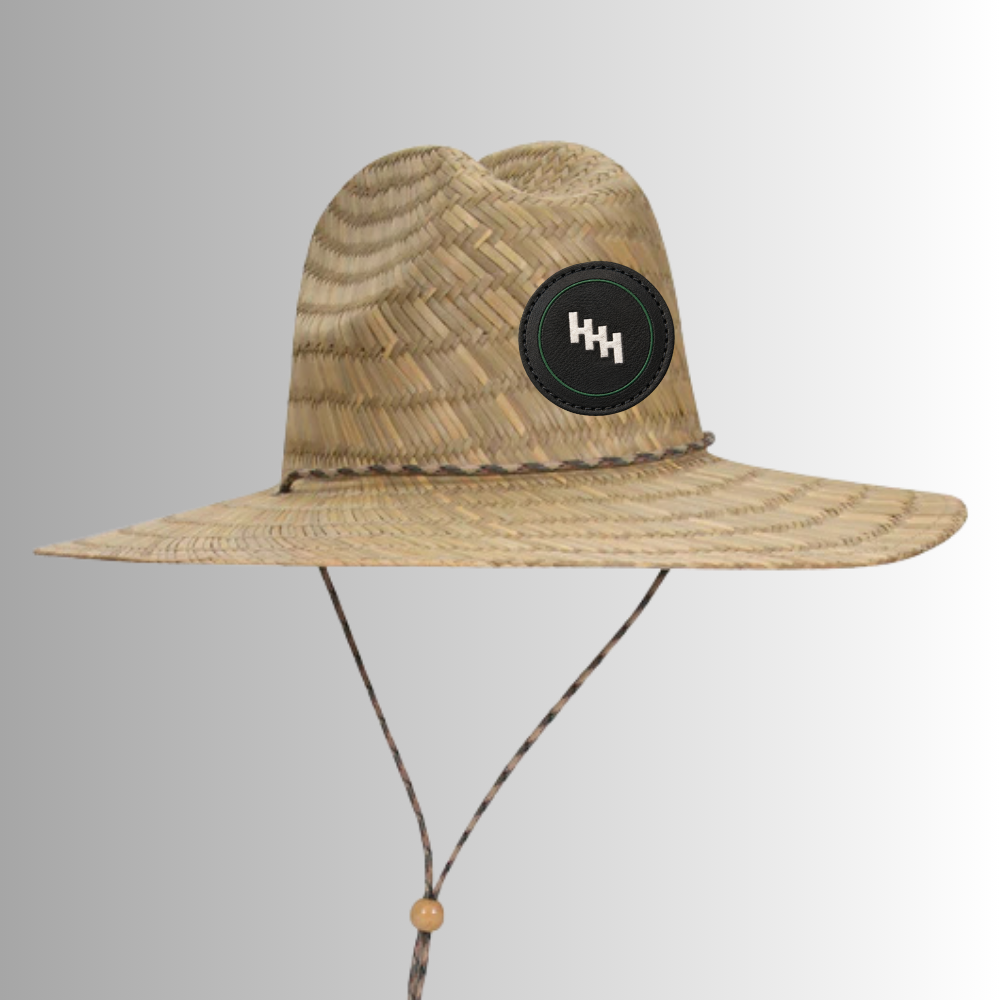 HHH Straw Lifeguard Hat with Adjustable Cord