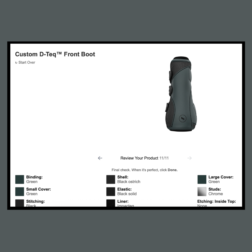 HHH Equifit Custom D-Teq Front Boots