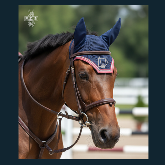 Limited: Handmade Mesh Bonnet- Navy & Burgundy