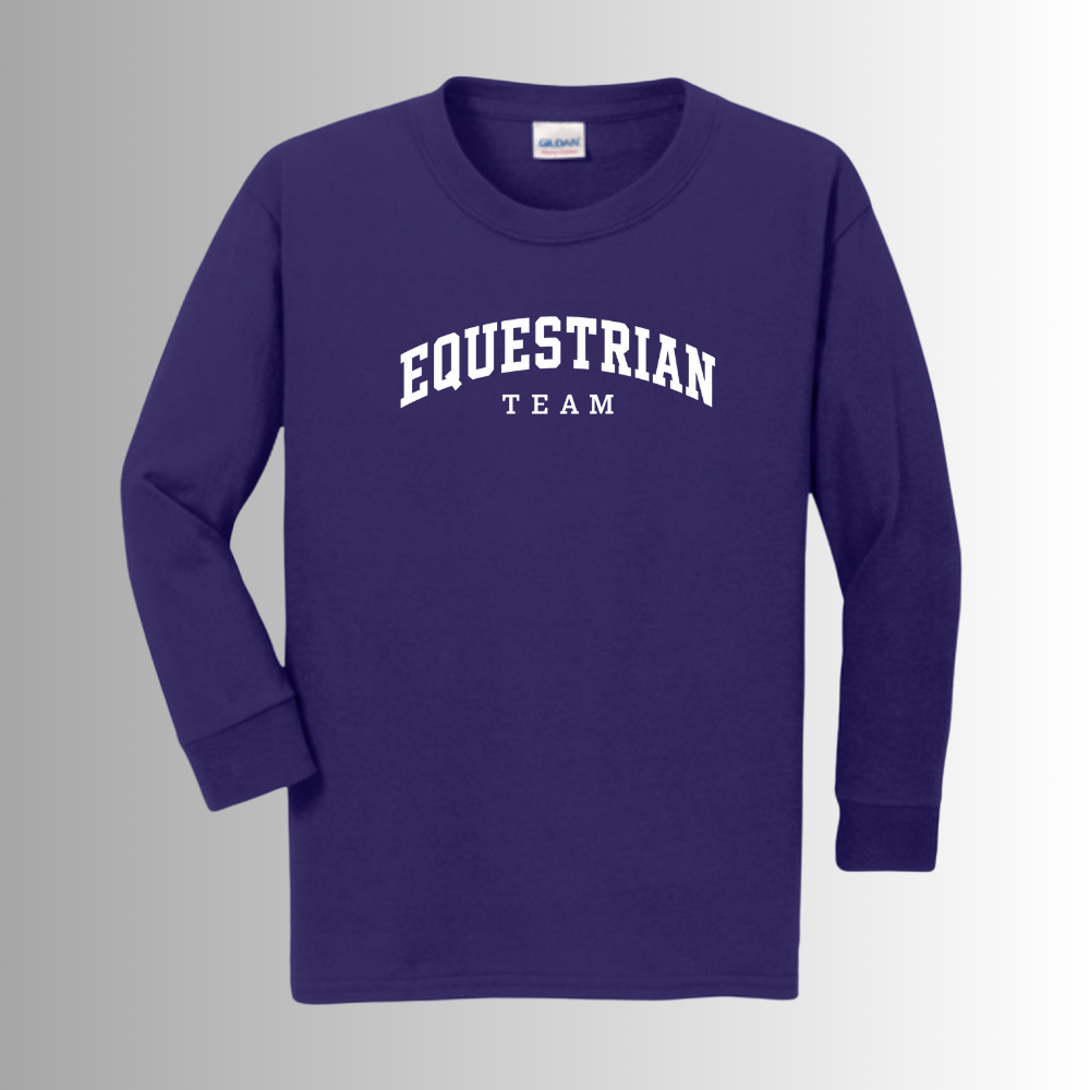 TCU Fans Youth Gildan® DryBlend® 50 Cotton/50 Poly Long Sleeve T-Shirt