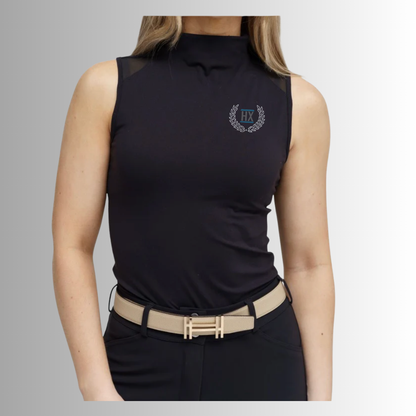Hickox TKEQ 'CHLOE' High Collar Sleeveless Technical Top