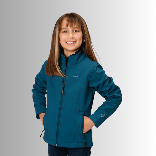 Stride by Stride Youth Roper Technical Deep Teal Softshell Jacket