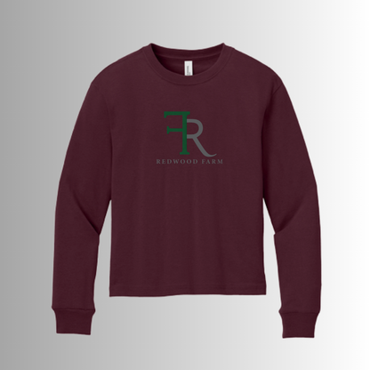 Redwood BELLA+CANVAS® Youth Garment-Dyed Long Sleeve Tee