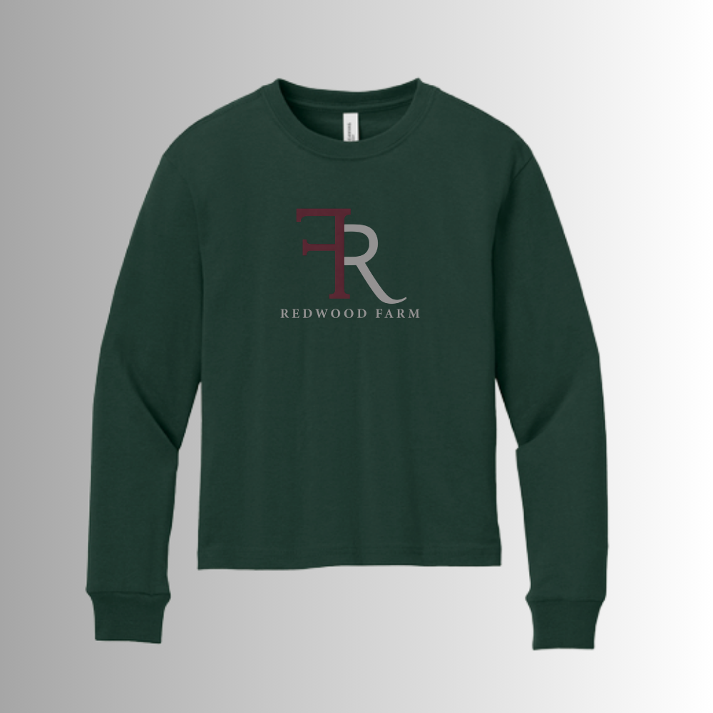 Redwood BELLA+CANVAS® Youth Garment-Dyed Long Sleeve Tee
