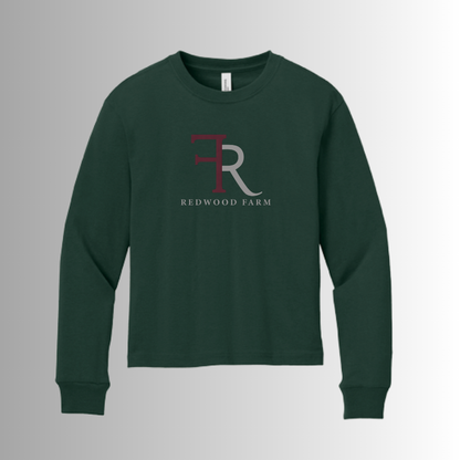 Redwood BELLA+CANVAS® Youth Garment-Dyed Long Sleeve Tee