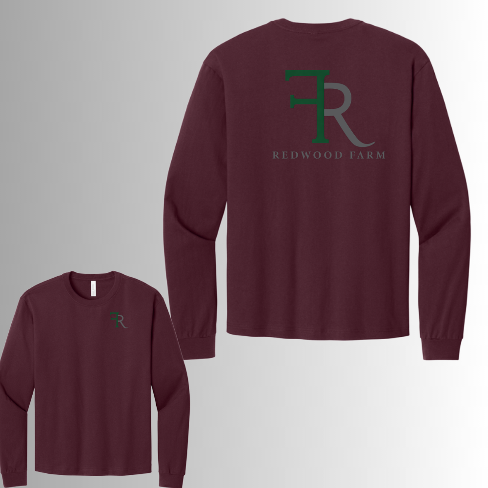 Redwood BELLA+CANVAS® Unisex Garment-Dyed Long Sleeve Tee