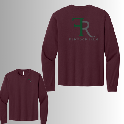 Redwood BELLA+CANVAS® Unisex Garment-Dyed Long Sleeve Tee