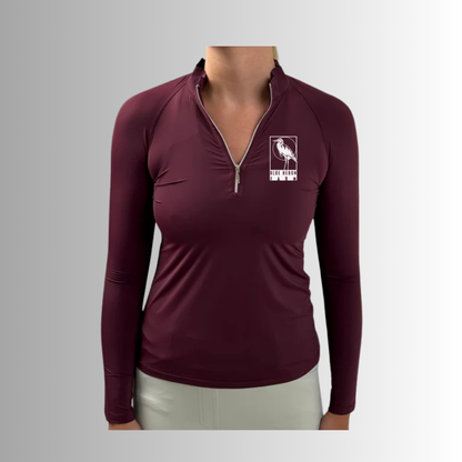 Blue Heron Scallop Collar Wicking Sunshirt by 70degrees.life