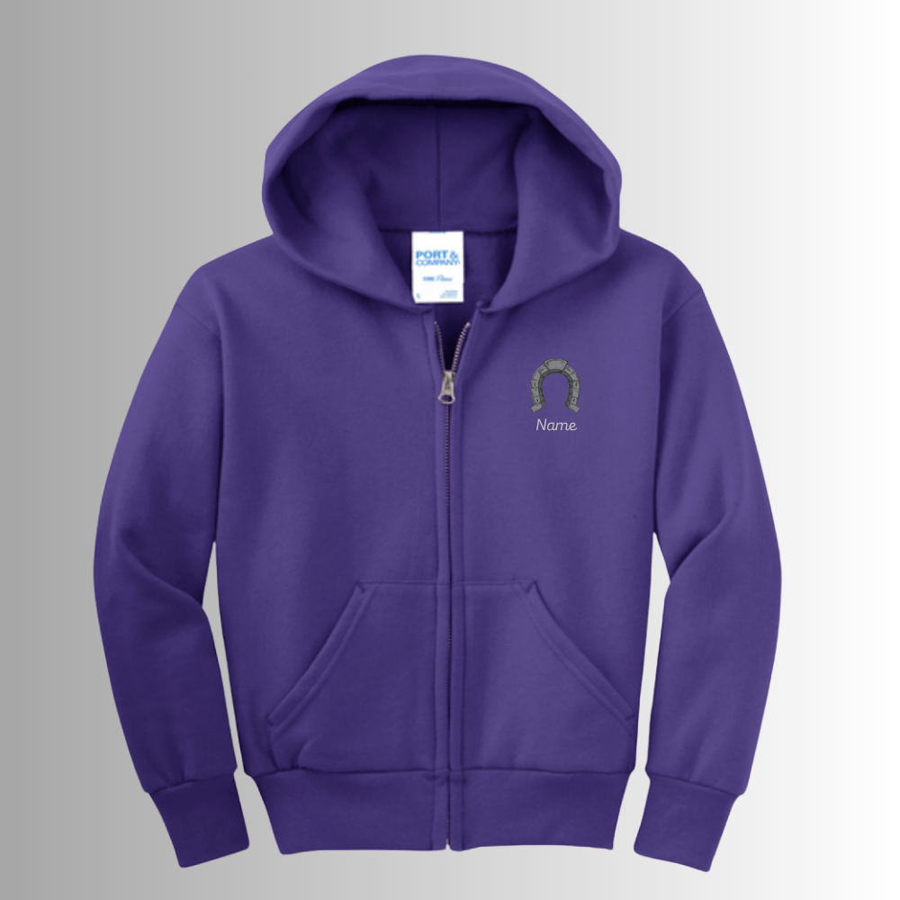 Capstone Port & Co™ Youth Core Fleece Full-Zip Hooded Sweatshirt