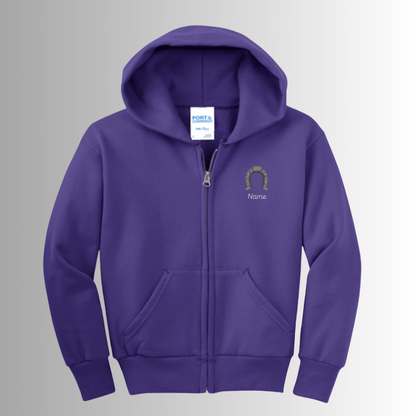 Capstone Port & Co™ Youth Core Fleece Full-Zip Hooded Sweatshirt