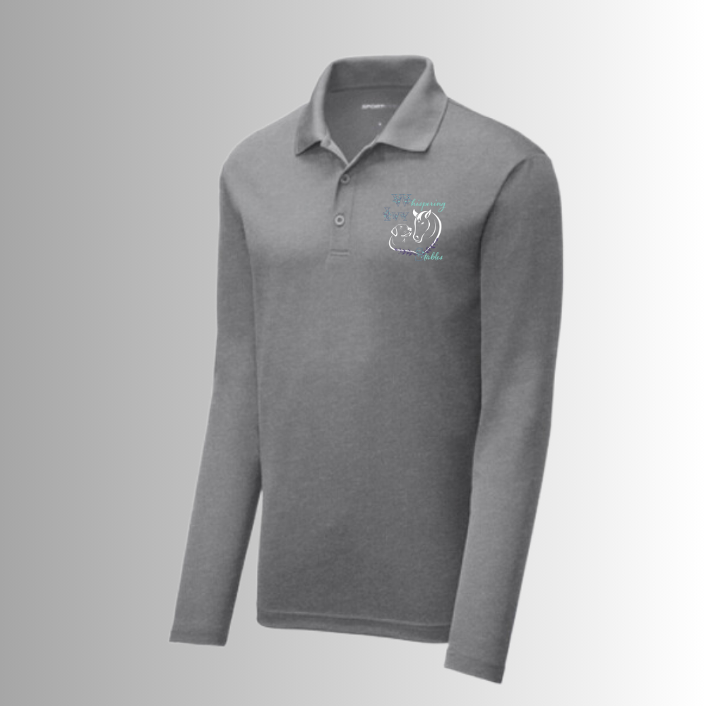 Whispering Ivy Adult Long Sleeve Polo