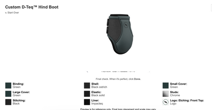 HHH Equifit Custom D-Teq Hind Boots