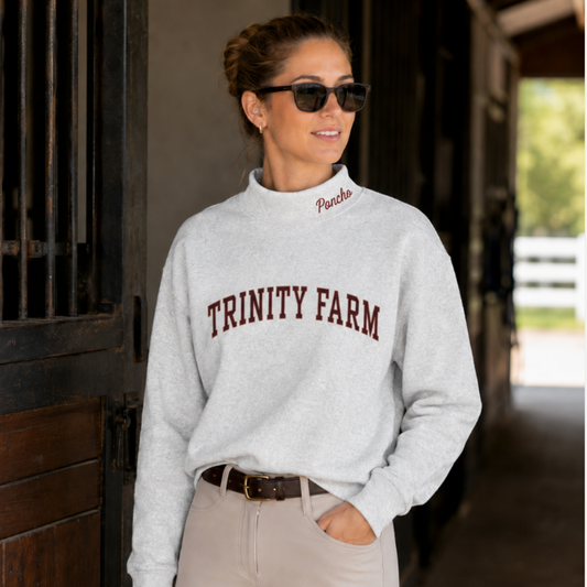 Trinity Mock Neck Collegiate Sweatshirt
