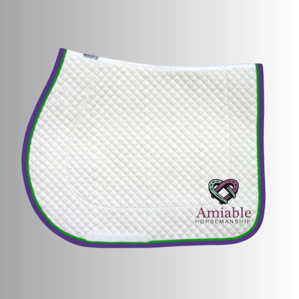 Amiable Horsemanship Custom Wilkers Saddle Pad - Equiclient Apparel