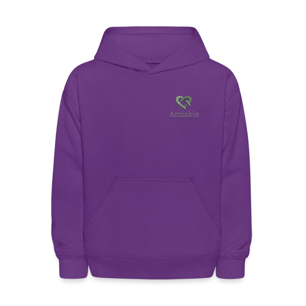 Amiable Kids' Hoodie- purple - Equiclient Apparel