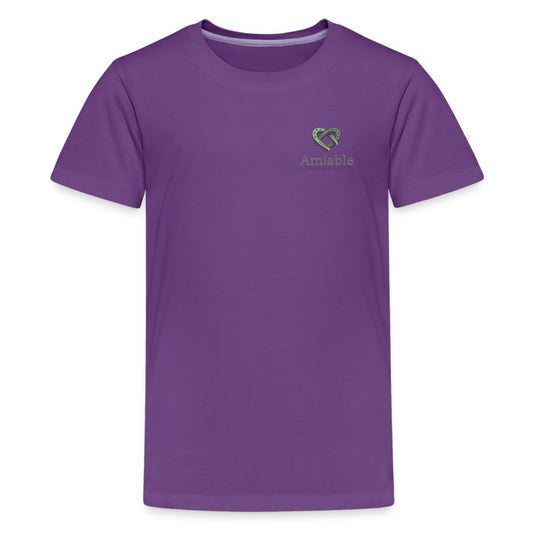 Amiable Kids' Premium T-Shirt - purple - Equiclient Apparel