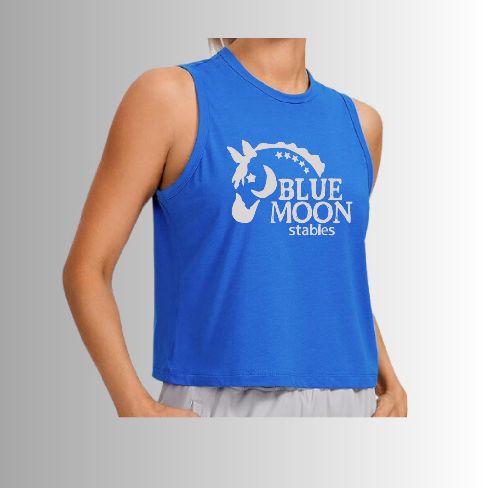 Blue Moon Women's Cropped Tank - Equiclient Apparel