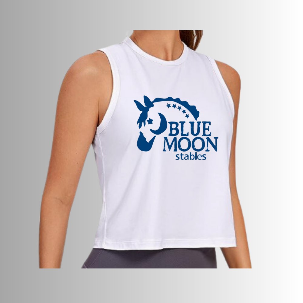 Blue Moon Women's Cropped Tank - Equiclient Apparel