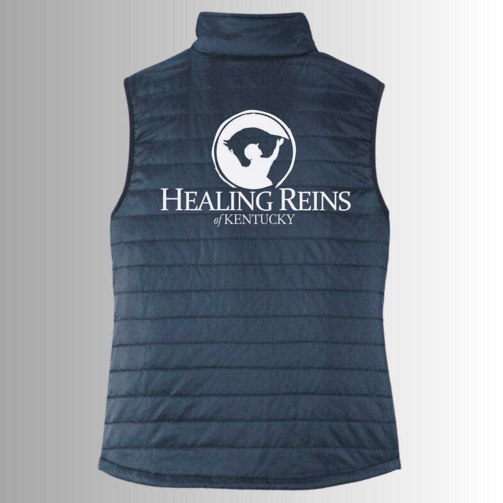 Healing Reins Ladies Packable Puffy Vest - Equiclient Apparel