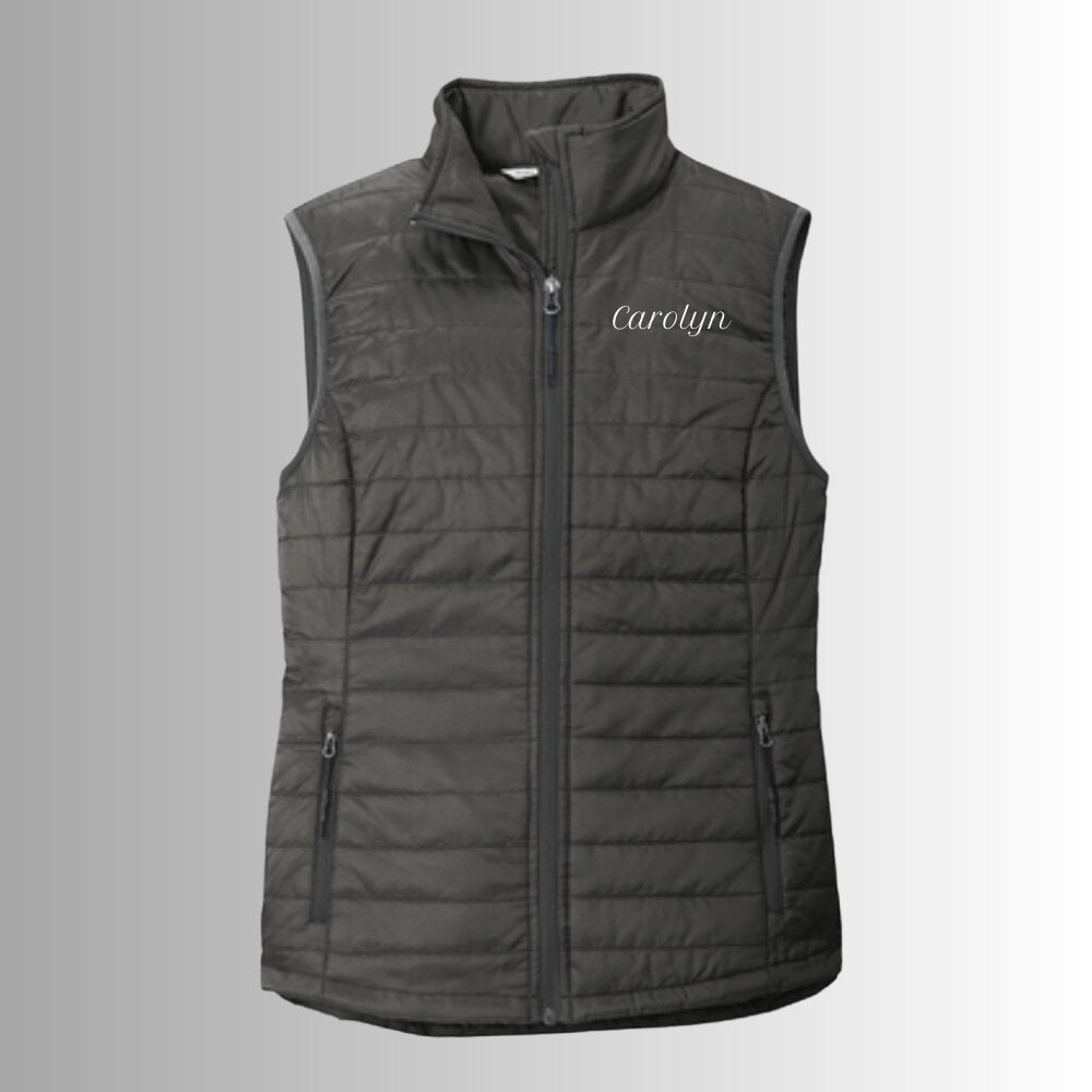 Healing Reins Ladies Packable Puffy Vest - Equiclient Apparel