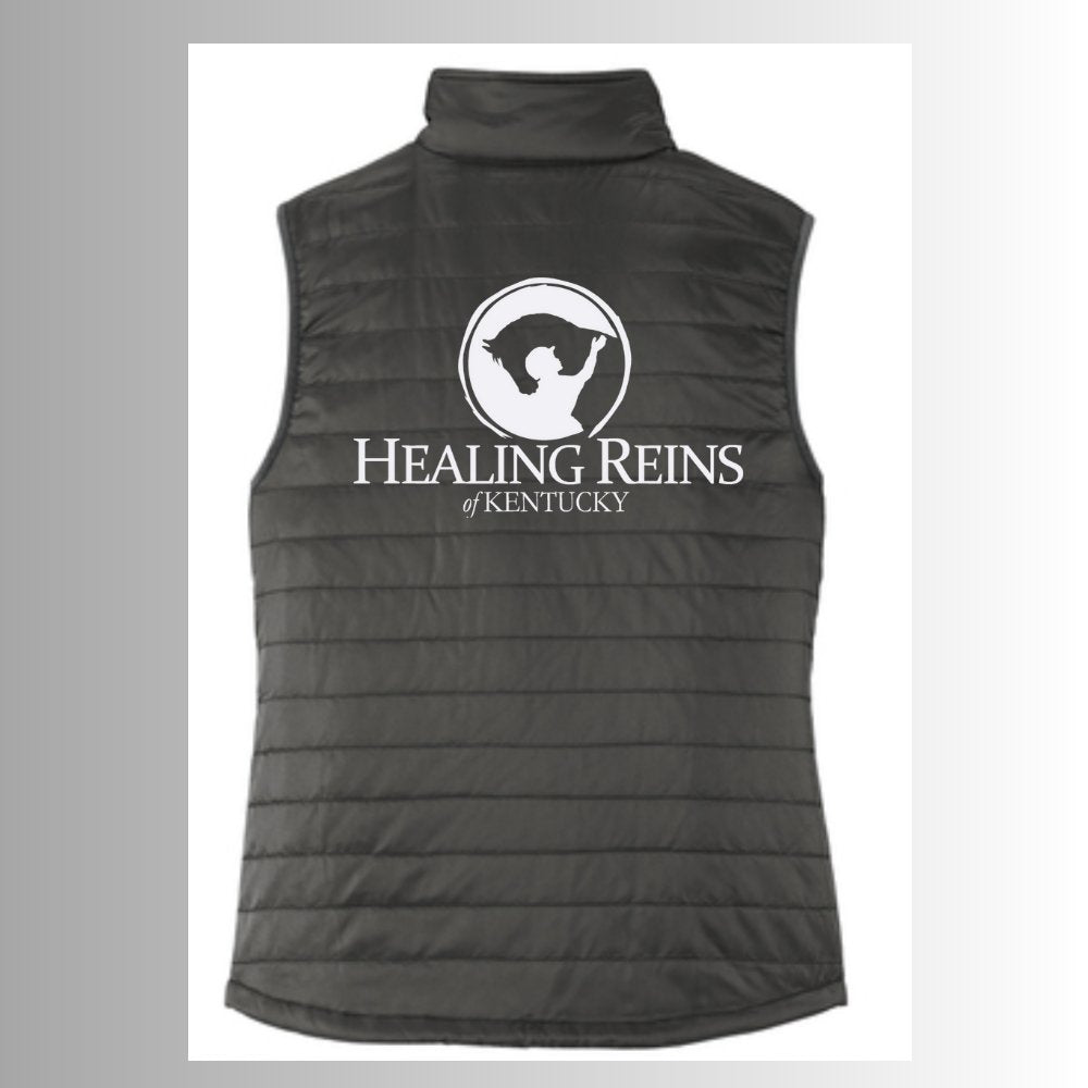 Healing Reins Ladies Packable Puffy Vest - Equiclient Apparel