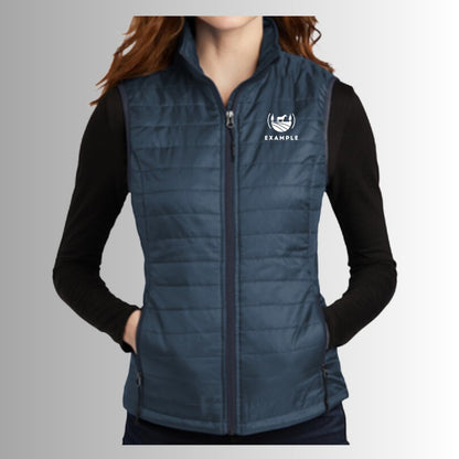 Packable Ladies Puffy Vest - Equiclient Apparel